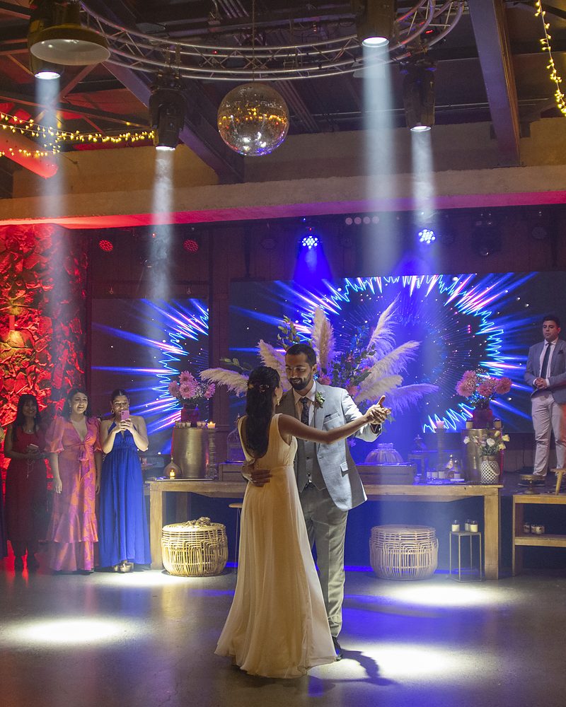Salón montado para la cena de un matrimonio en Olmué Natura, Olmué