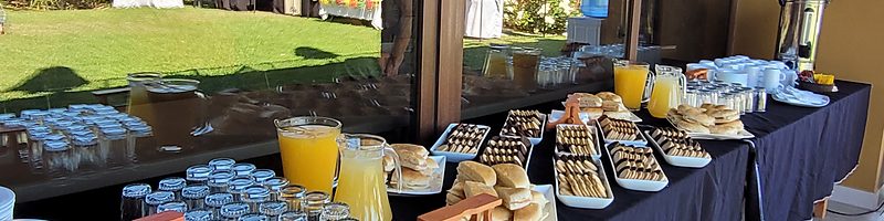 Catering al aire libre en los jardines de Olmué Natura